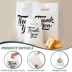 Bolsa de compras de plástico HDPE/LDPE reciclable personalizada, bolsa de supermercado troquelada impermeable con asa de chaleco impresa en huecograbado - Product Image 4