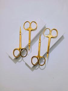 Tijeras Profesionales para Bebés, Acero Inoxidable con Recubrimiento de Plasma Dorado, Hoja Curva, Logotipo Personalizado, Instrumentos de Belleza - Product Image 6