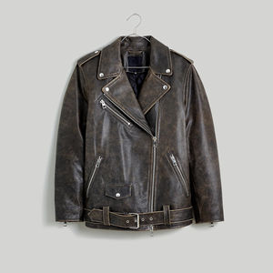 Veste en cuir imprimée personnalisable de haute qualité pour femmes imperméable respirant coupe-vent manteau de moto écologique - Product Image 6