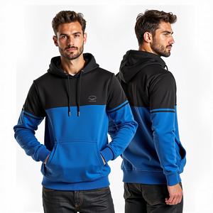 Sweats à capuche surdimensionnés en coton mélangé à épaules tombantes Sweats à capuche pour hommes Streetwear imprimé par sublimation Sweats à capuche mélangés en coton de base durables - Product Image 3