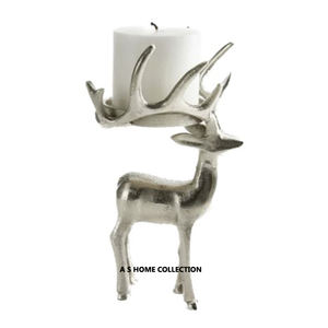 Fabricante de confianza de tarro de vela único de hormigón de Metal pulido brillante de Color plateado con 4 brazos para decoración de fiestas de Navidad - Product Image 6