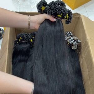 Pointe de kératine slave russe couleurs noires et teintes naturelles extensions de cheveux Remy droites cheveux humains de couleur variable - Product Image 3