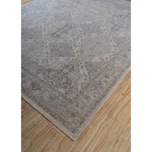 Tapis en laine noué à la main Erbe Ivory, motif médaillon 3D/abstrait rectangulaire, pour salon, tapis tressé pour décoration de pièce personnalisée - Product Image 2