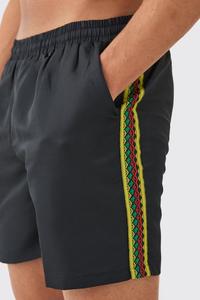 กางเกงว่ายน้ำสำหรับผู้ชายกางเกงว่ายน้ำขาสั้นสำหรับผู้ชายสีทึบทำจากปากีสถาน - Product Image 3