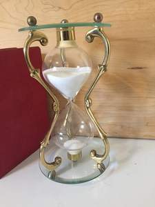 Sturdy Metal Hourglass Timer with Modern Handmade Design Eco-Friendly and Durable for Home & <b>Office</b> <b>Desk</b> Use - Product Image 2