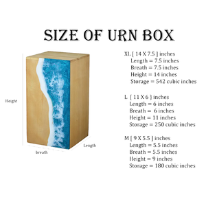 กล่องไม้ที่ระลึกคลื่นทะเลทำด้วยมือพร้อมดีไซน์เส้นด้าย | สำหรับขี้เถ้าหรือจัดแสดงตกแต่งโดย ayaans - Product Image 3