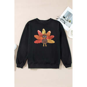 Felpa da Donna con Ricamo Grafico, Maniche Lunghe, Collo in Seta Lavorata a Maglia, Logo Stampato in Rilievo, Streetwear con Lettere 3D per l'Inverno - Product Image 3