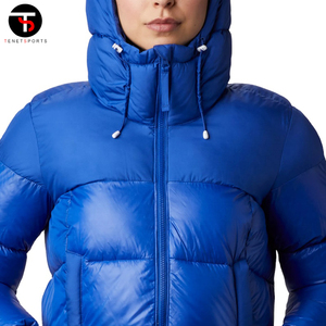 Doudoune d'hiver respirante pour femmes de haute qualité avec doublure en nylon et coton gonflé en polaire imprimée Logo personnalisé à vendre - Product Image 5