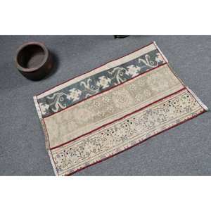 Tapis en laine turque Vintage de 1,8x2,8 pieds, technique de tissage plat, beige et noir, pour décoration de salon, largeur 4m, latex - Product Image 2