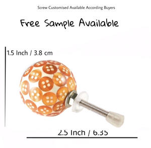 Boutons en résine orange industrielle poignées de tiroir d'exportation de qualité pour cuisine armoire commode salon boutons orange - Product Image 3