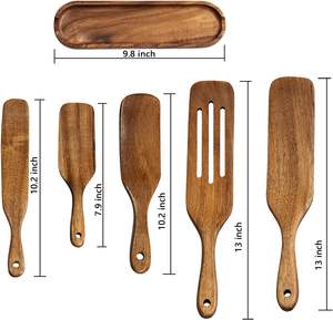 Ensemble Spurtle-Ensemble de spatules en bois 6 pièces-Cuillères en bois pour la cuisine-Outils de cuisine Spurtles vus à la télévision - Product Image 3