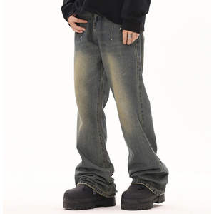 Jeans stretch pour hommes de haute qualité en gros, style streetwear, pantalon baggy, jeans en denim décontractés, respirant, de haute qualité, en solde - Product Image 3