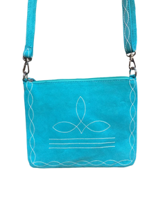 กระเป๋าหนังปักลายโบฮีเมียนทำด้วยมือสไตล์ตะวันตกกระเป๋าสะพายข้างแบบมีซิปสำหรับผู้ชายผู้หญิงเดินทางได้ทุกวัน - Product Image 3