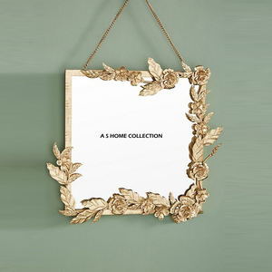 Espejo de Pared con Diseño de Alas de Ángel, Metal de Aluminio Plateado, para Hogar, Hotel, Restaurante, Sala de Estar - Product Image 3