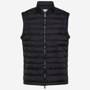 Personalizar nueva moda cremallera estilo Puffer chaleco chaqueta para hombres de alta calidad tela transpirable cuello alto chaqueta de talla grande para hombres - Product Image 4