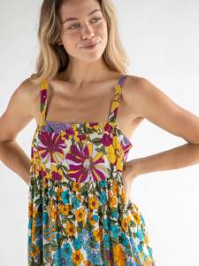 Attractive Bohemian Rayon Printed Maxi <b>Dress</b> <b>Long</b> Sleeves V- Neck Holiday Casual Midi Length <b>Dress</b> for Women - Product Image 4