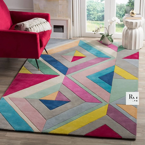 Alfombra de lana de diseño moderno personalizable elegante alfombra hecha a mano para el hogar y el piso de la habitación para uso en el pasillo - Product Image 4