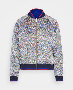 แจ็กเก็ตผ้าซาตินสไตล์สุดเท่สำหรับผู้หญิงเสื้อแจ็กเก็ตหนังสไตล์บอมเบอร์เสื้อเบสบอลระบายอากาศได้ดีผ้าพิมพ์ลายสำหรับฤดูหนาว - Product Image 6