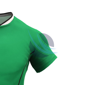 Conjunto de camiseta y pantalón corto de poliéster transpirable, uniforme de rugby personalizado al por mayor, ropa de fútbol de equipo personalizada para partidos de entrenamiento - Product Image 5