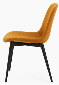 เก้าอี้รับประทานอาหารแบบพกพาที่ทันสมัยพร้อมขาโลหะทนทานสไตล์ยุโรปที่ยาวนานเหมาะสำหรับร้านกาแฟสำนักงานและบ้าน - Product Image 4