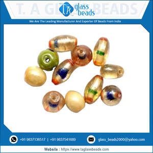 Feuille d'argent Mix Couleur Four Mix Perles Perles de verre DIY Perles de chevron de verre - Product Image 5