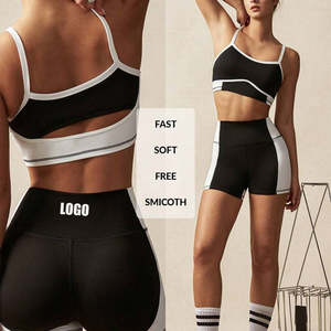 Sujetador Deportivo para Mujer, Diseño de Bloques de Color, Tirantes Anchos, Doble Capa, Contraste, para Correr, Fabricantes OEM Personalizados - Product Image 4