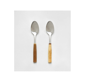 Vaisselle en acier inoxydable couteau à steak fourchette cuillère à dessert ensemble de couverts pour manche en bois pour utilisation cuillère à nouilles - Product Image 5