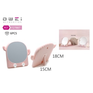 Miroir de maquillage debout en forme de cactus de 14.5cm - Product Image 1