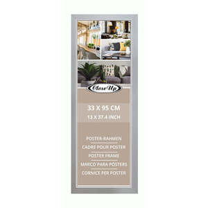 Silver Plastic <b>Poster</b> Frame 33 X 95 cm Durable and Stylish Display Solution - Product Image 1