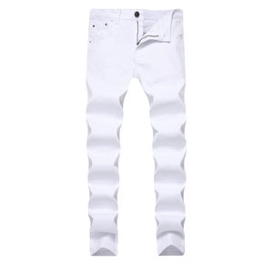 กางเกงยีนส์เอวสูงแบบลำลองสำหรับผู้ชายสีแบบกำหนดเองระบายอากาศและปรับได้ลายพิมพ์ที่ต้องการมากที่สุด - Product Image 1