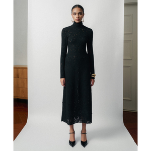 Robe longue pour femme de qualité supérieure STELLA EMB LACE MIDI DRESS Cousue à la main sur toute la surface Vêtements décontractés pour femmes Fabricant vietnamien - Product Image 5