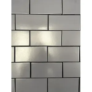Carreau mural en céramique irisé doré de 2 7/8x5 7/8 pouces, IR25-555 de 10 pieds carrés pour remodeler un supermarché, mur, parc, cour, chambre à coucher - Product Image 1