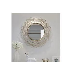 กระจกติดผนังทองเหลืองแบบทันสมัยสุดสร้างสรรค์สำหรับห้องนั่งเล่นห้องนอนพื้นหลังทีวีตกแต่งงานแต่งงาน - Product Image 1