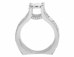 Unique Round Cut Moissanite Engagement <b>Ring</b> 925 Silver Halo Style <b>Iced</b> Out Bridal Jewelry For Women USA Gift - Product Image 6