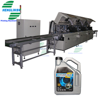 Machine d'impression d'écran UV entièrement automatique de bouteille d'huile lubrifiée de Jerry Can plat en plastique multicolore