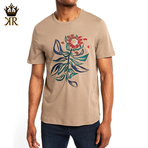 100% coton hommes Boxy recadrée T-Shirt taille régulière de haute qualité Logo personnalisé motif solide impression numérique nouveau Style de mode - Product Image 1