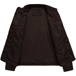 Veste en cuir zippée pour homme, printemps, nylon/coton, coupe-vent, imperméable, respirante, décontractée, de haute qualité - Product Image 6