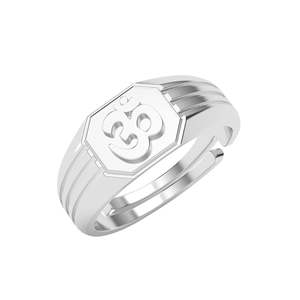 NOVAMART Fine Buy Premium 925 Pure Sterling <b>Silver</b> Cluster <b>Rings</b> for <b>Men</b> Rhodium Plated with Bezel Set Zircon <b>Men's</b> Jewelry Whol - Product Image 1