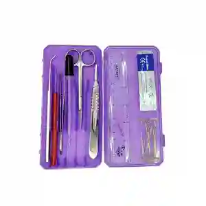 DR Instruments Precision Plus Dissection Kit - 24-Piece Biology Kit - 9 Stainless Steel Instruments - Extra Blades & T-Pins