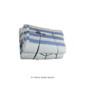 Bolsa de plástico Jumbo blanca Premium de alta calidad de 135x210cm, saco resistente con 3 líneas azules para embalaje Premium - Product Image 6