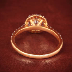 Anillo de compromiso de Plata de Ley 925 personalizado clásico con quilates de diamante cultivado en laboratorio para joyería de mujer - Product Image 4