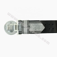 Nouvelle conception Ceinture en cuir noir pour officier SS Ceinture tactique pour officier SS Ceinture et boucle en brocart SS