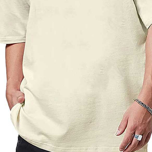 Motif personnalisé de détresse broderie impression hommes surdimensionné 100% coton T-Shirt lourd Jersey grande taille respirant pour le printemps - Product Image 6