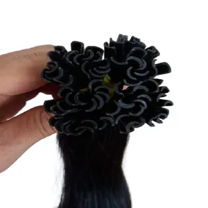 Versand bereit U-Tip Haar verlängerungen remy Echthaar Perücken maßge schneiderte Farbe und Länge Einzelsp ender