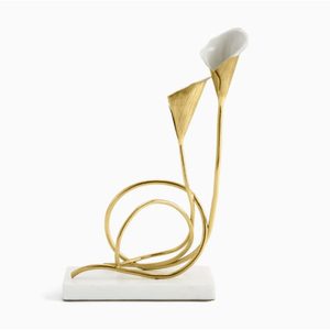 Candelabro de latón de Metal dorado de Calidad exclusiva de diseño moderno, soporte de candelita de hierro para Decoración de mesa en venta - Product Image 4