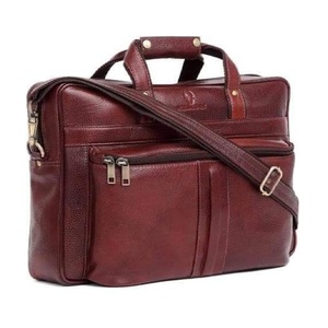 Portable Genuine Leather <b>Laptop</b> Messenger Bag Adjustable Detachable Strap Lightweight High Quality Office Executive Briefcase - Product Image 1