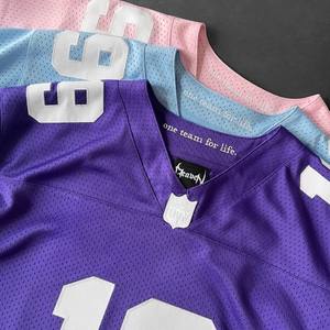 เสื้อเจอร์ซีย์ตาข่ายอเมริกันฟุตบอลแบบย้อนยุคเสื้อ100% โพลีเอสเตอร์พิมพ์ซับลิเมชันอย่างเต็มที่ระบายอากาศได้ดี - Product Image 3