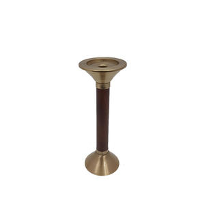 <b>Black</b> Finished Wood & Metal Taper & <b>Pillar</b> <b>Candle</b> Holder for Wedding Party Candlelight Dinner Decoration <b>Candle</b> <b>Pillar</b> - Product Image 3