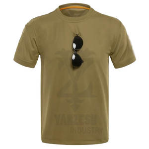 Pull-over en coton/fibre de bambou pour homme 220g personnalisé motif solide respirant séchage rapide à manches courtes tricoté - Product Image 4