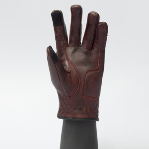 Gants classiques personnalisés en cuir ciré pour motocyclette urbaine de style Cafe Racer - Product Image 2